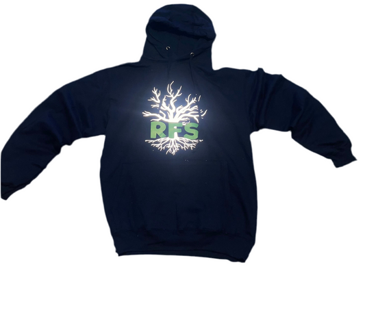 RFS Roots Before Fruits Motivational Graphic Black UNISEX Pullover Fleece Hoodie